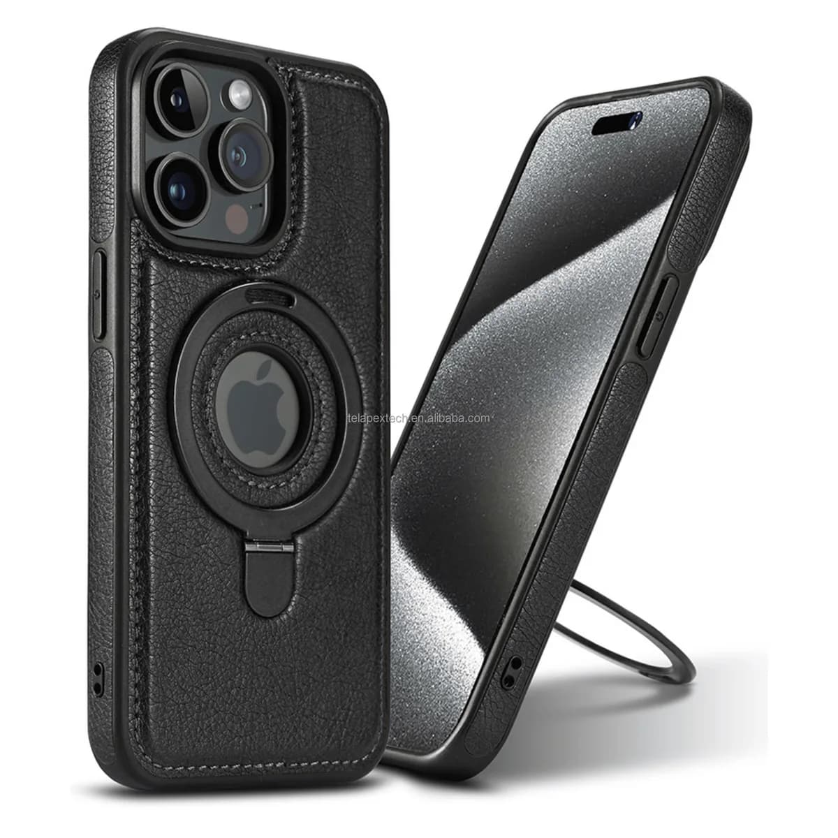 PU Leather Magnetic Kickstand Mobile Phone Back Cover