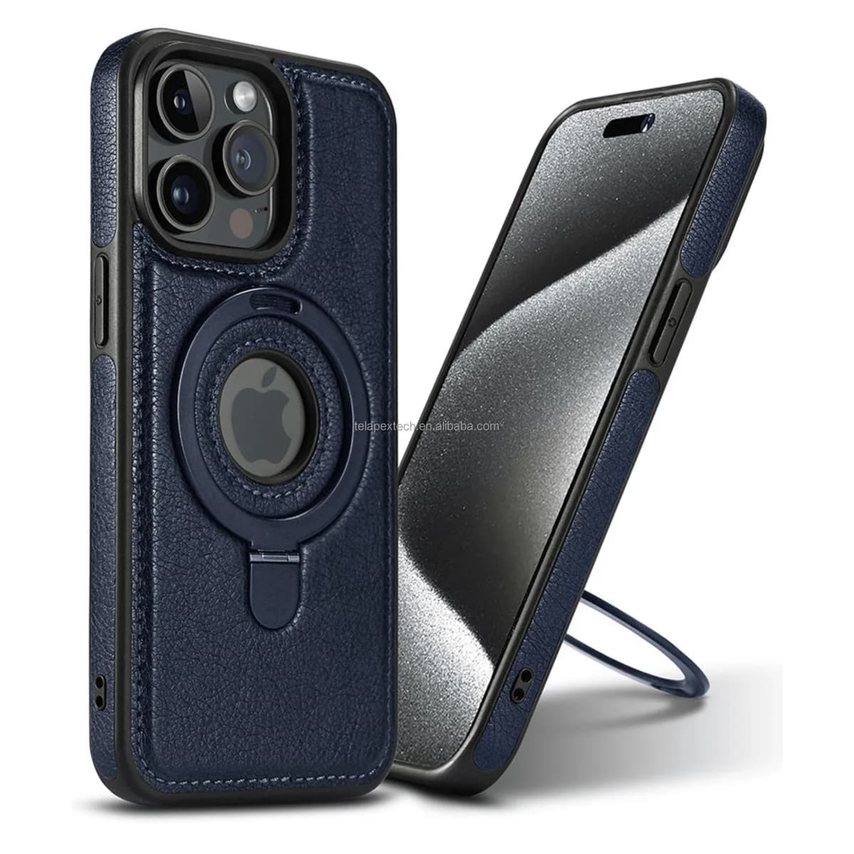 PU Leather Magnetic Kickstand Mobile Phone Back Cover