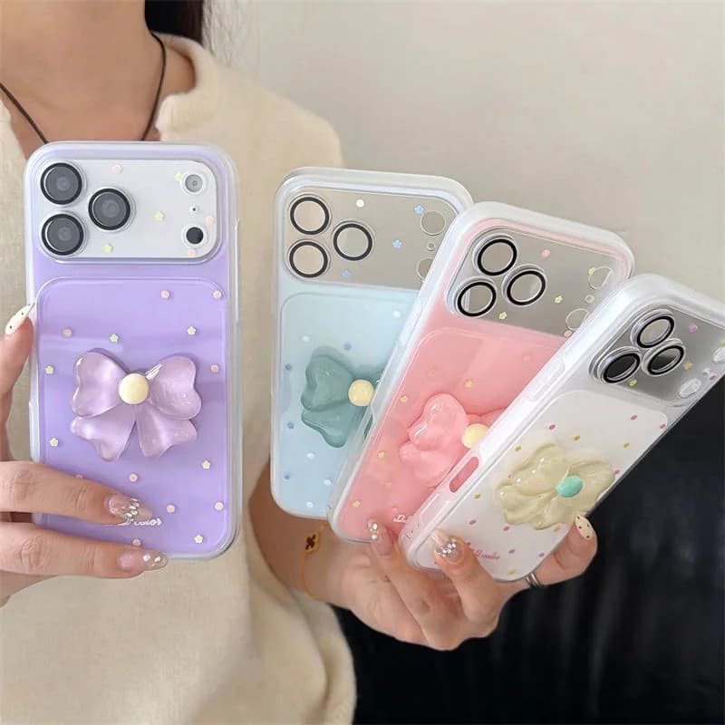 Colorful IMD Bow Flower Mobile Phone case for iPhone