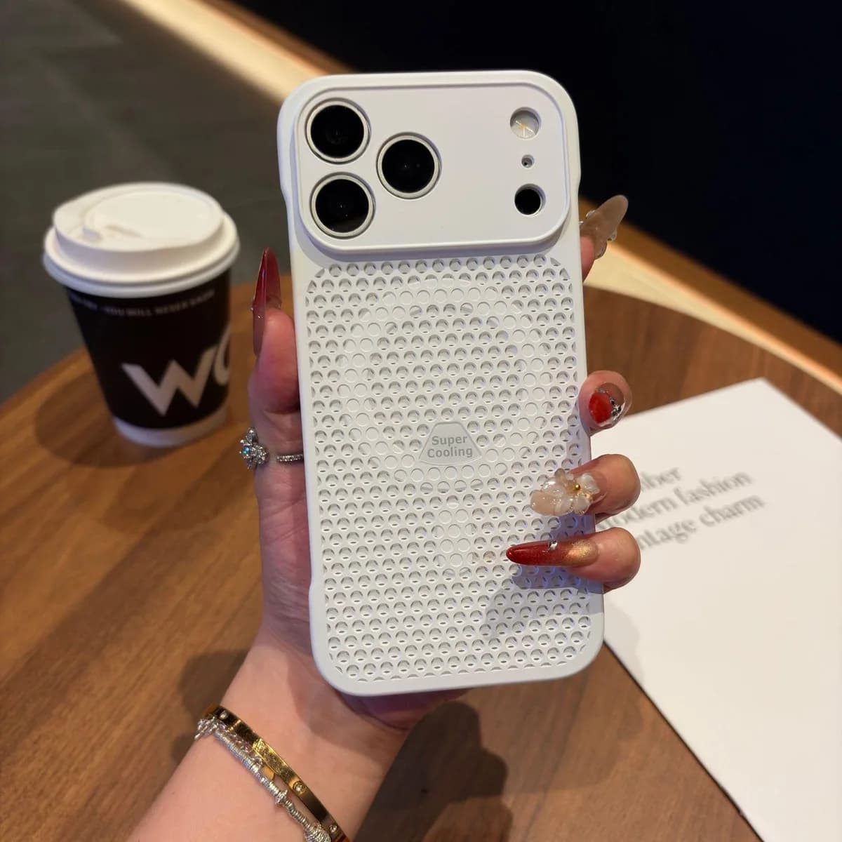 Frameless Honeycomb Cooling Heat Dissipation Magnetic PC Phone Case