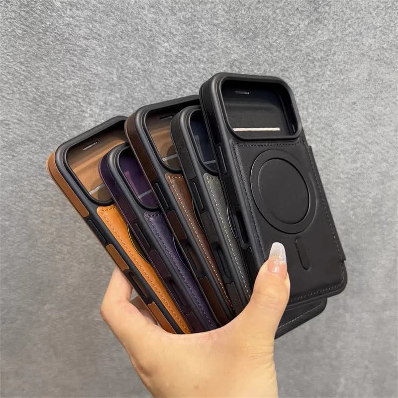 Full Grain Leather Premium Luxury Wallet Case,for iphone