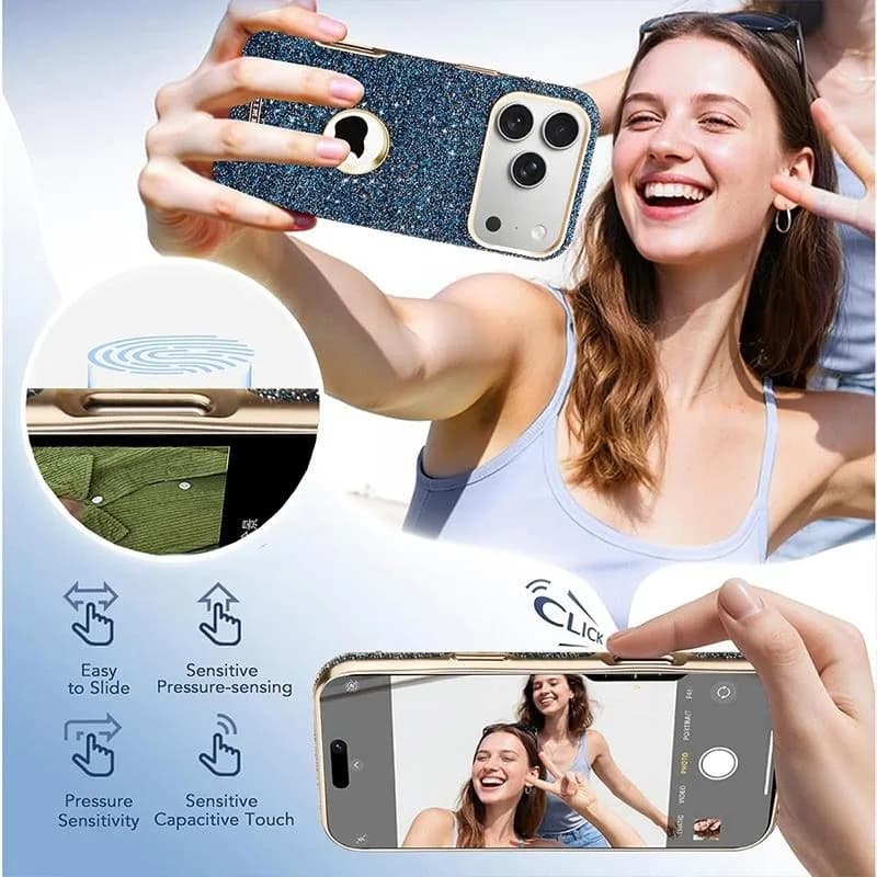 Fashion Sparkling Diamonds Magnetic Girl Phone Case for iPhone 1