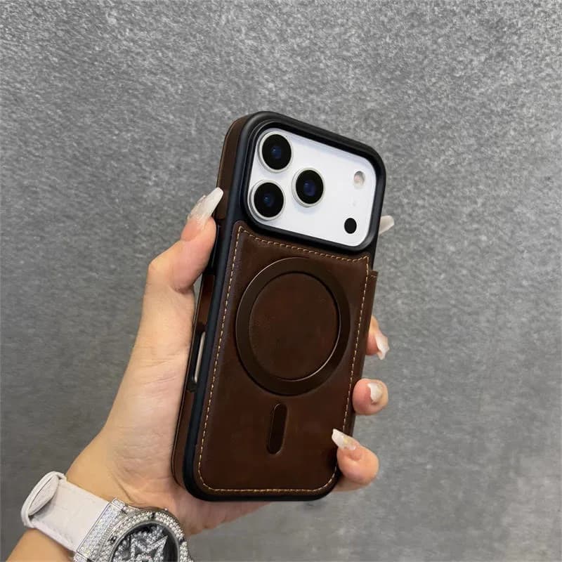 Full Grain Leather Premium Luxury Wallet Case,for iphone