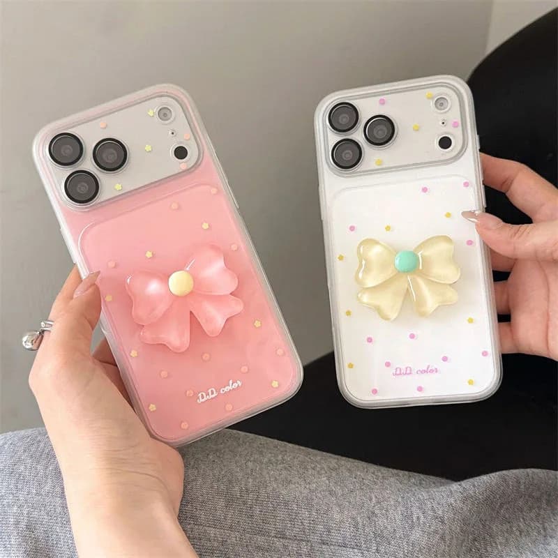 Colorful IMD Bow Flower Mobile Phone case for iPhone