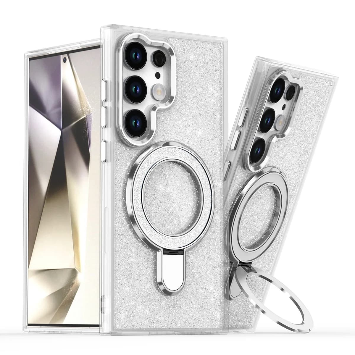 Star Glitter Design Antioxidant Cell Phone Case for Samsung