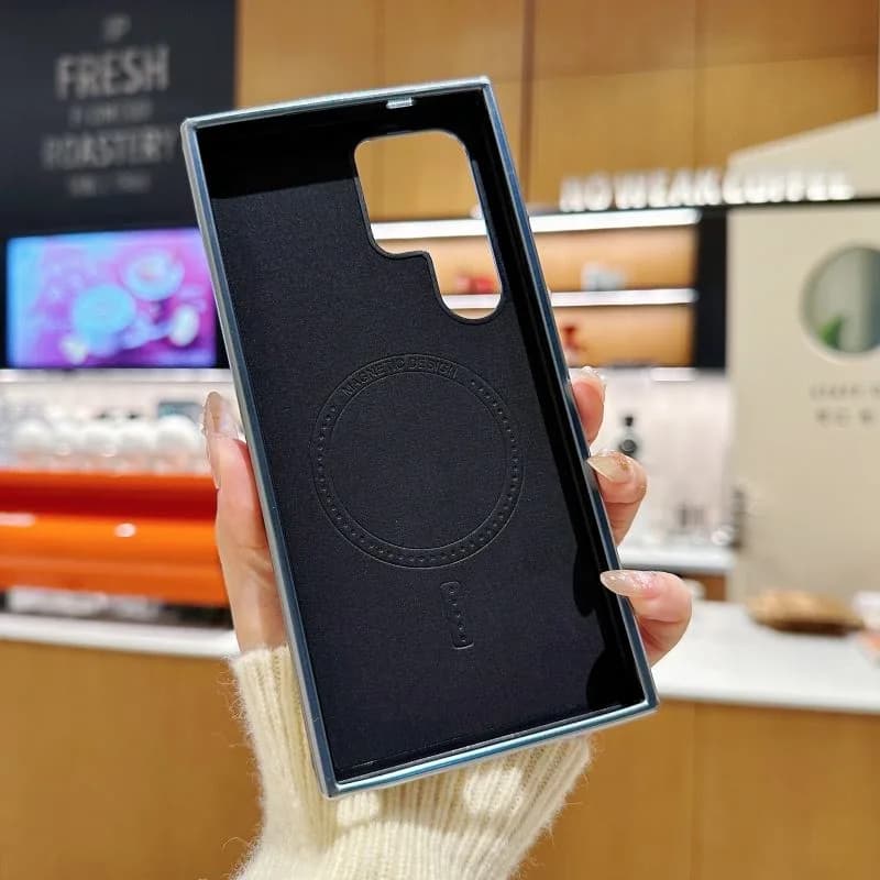 Luxury PU Leather Magnetic Mobile Phone Cases for Samsung S22 S23 S24 Ultra S25 Plus