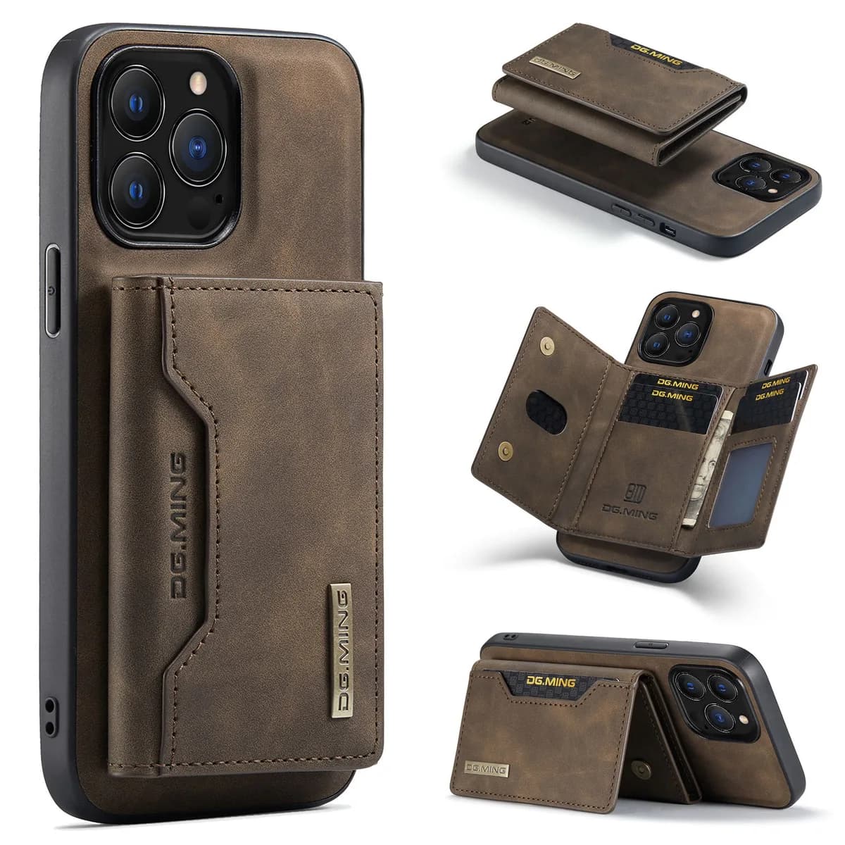 Magnetic PU Leather Wallet Phone Case With Card Holder for iPhone