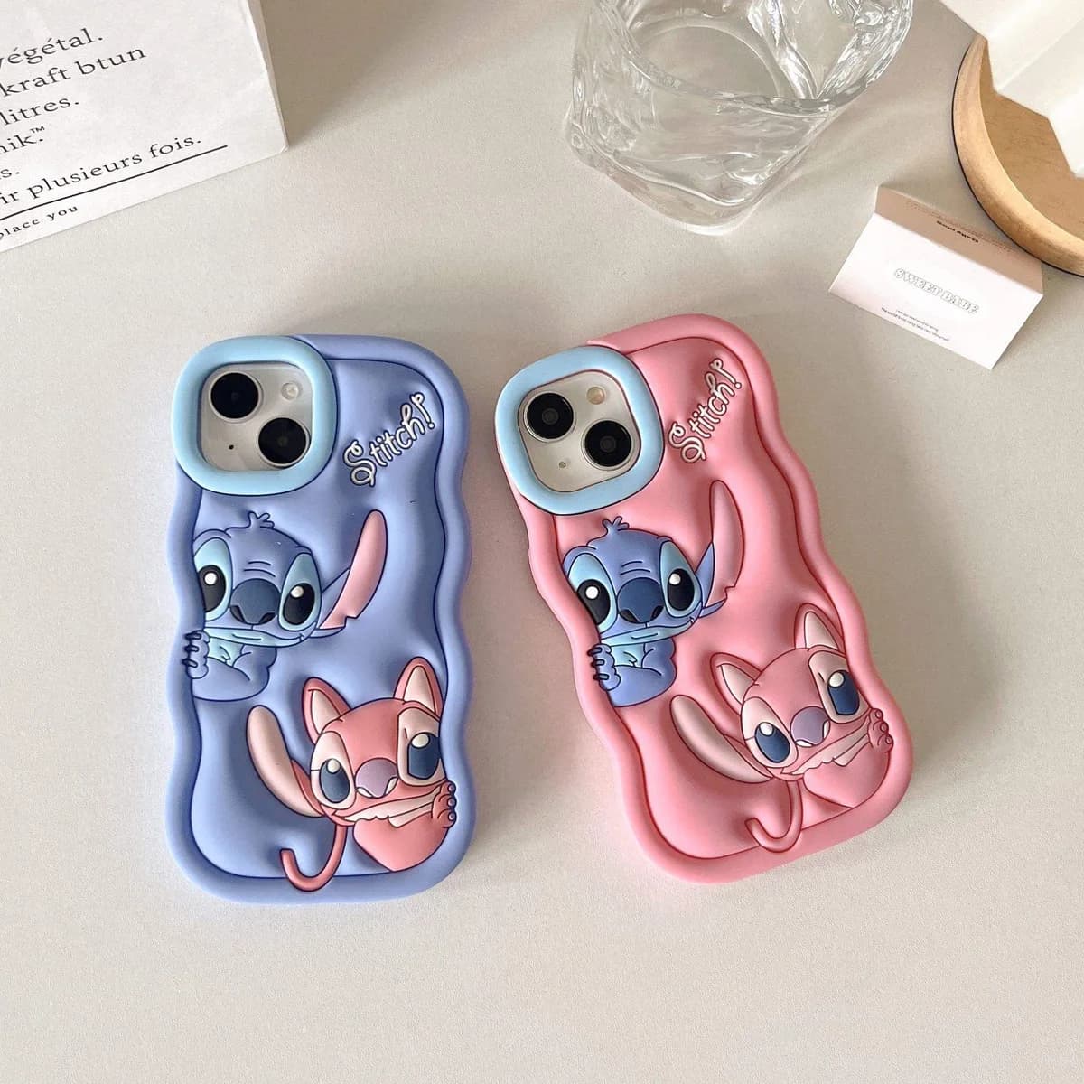 Cute Cartoon Stitch Soft Silicone Mobile Phone Cover close-up