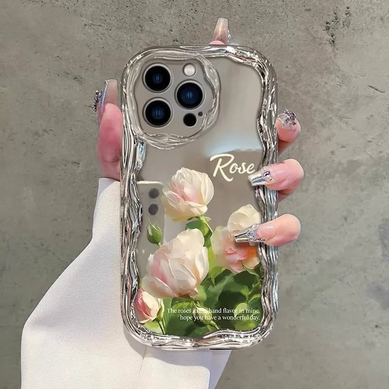 Bulk Cute Design Electroplated Silver TPU Ribbon Bow Bracelet Cell Phone Case for Girls Gift close-up