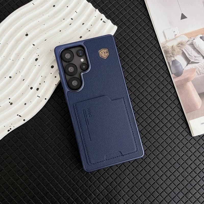 Premium Business PU Leather Wallet Cell Phone Case for Samsung S23 S24 Ultra S25 Plus With Card Holder
