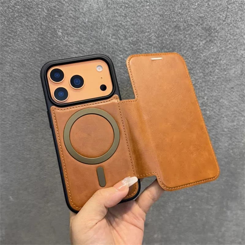 Full Grain Leather Premium Luxury Wallet Case,for iphone
