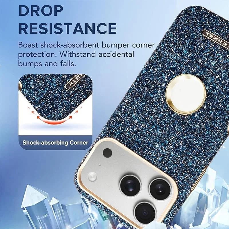 Fashion Sparkling Diamonds Magnetic Girl Phone Case for iPhone 1