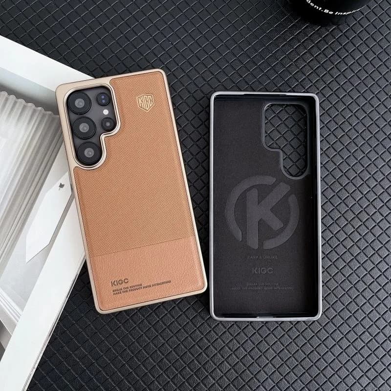 High Quality Hit Color Relief Leather Mobile Phone Case for Samsung S23 S24 S25 Ultra