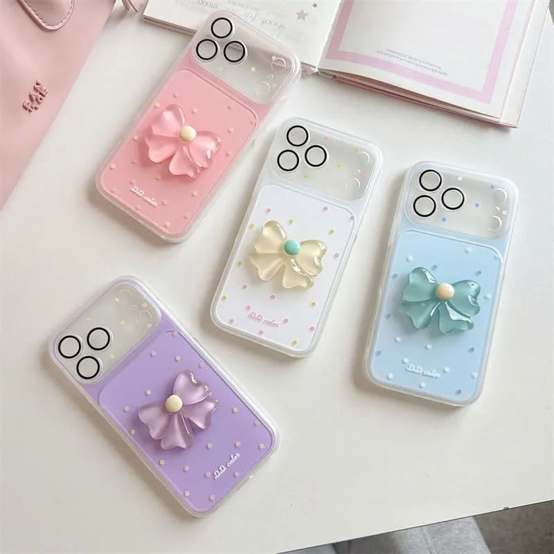 Colorful IMD Bow Flower Mobile Phone case for iPhone
