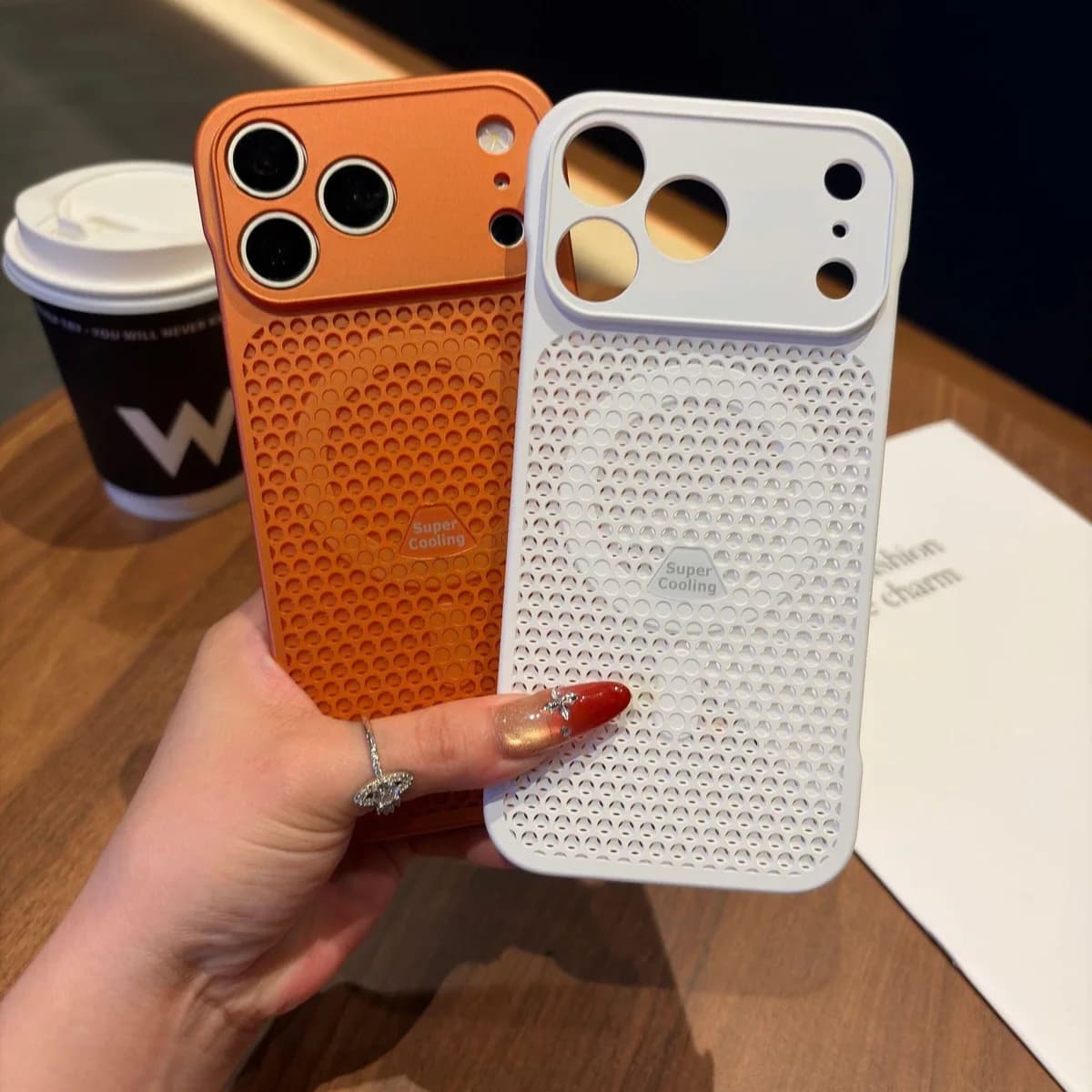 Frameless Honeycomb Cooling Heat Dissipation Magnetic PC Phone Case