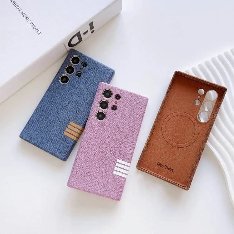 Linen Fabric Magnetic Phone Case for Samsung