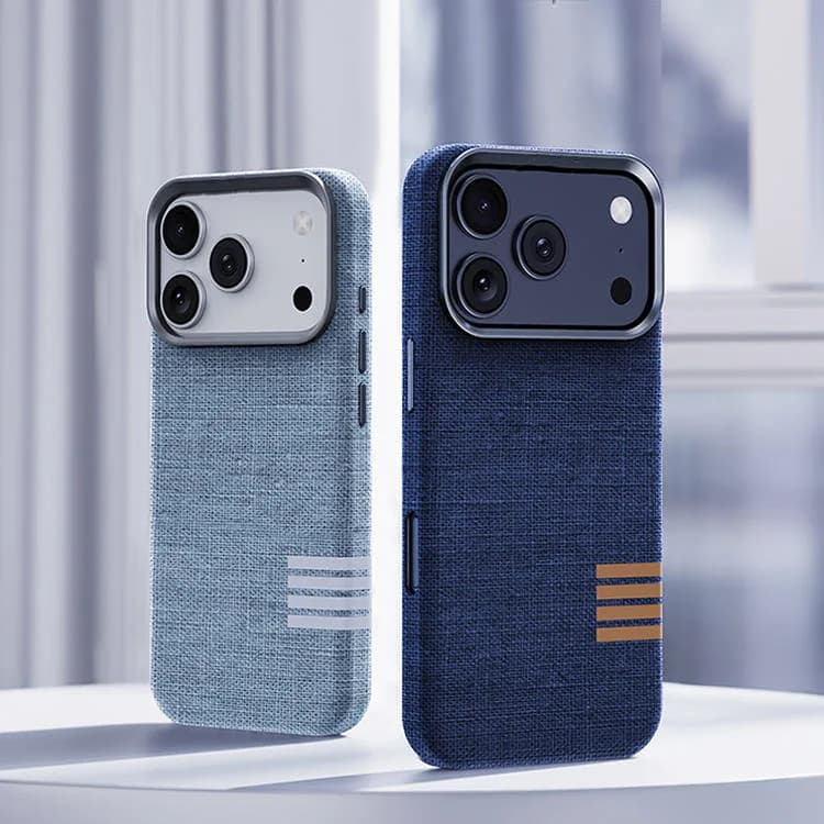 Premium Magnetic Linen Full Coverage Luxury Phone Case