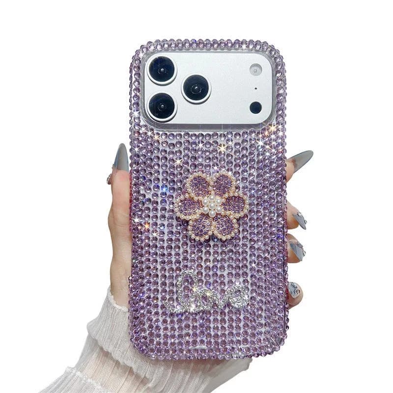 Three-dimensional Diamond-Encrusted Shockproof Mobile Phone Case