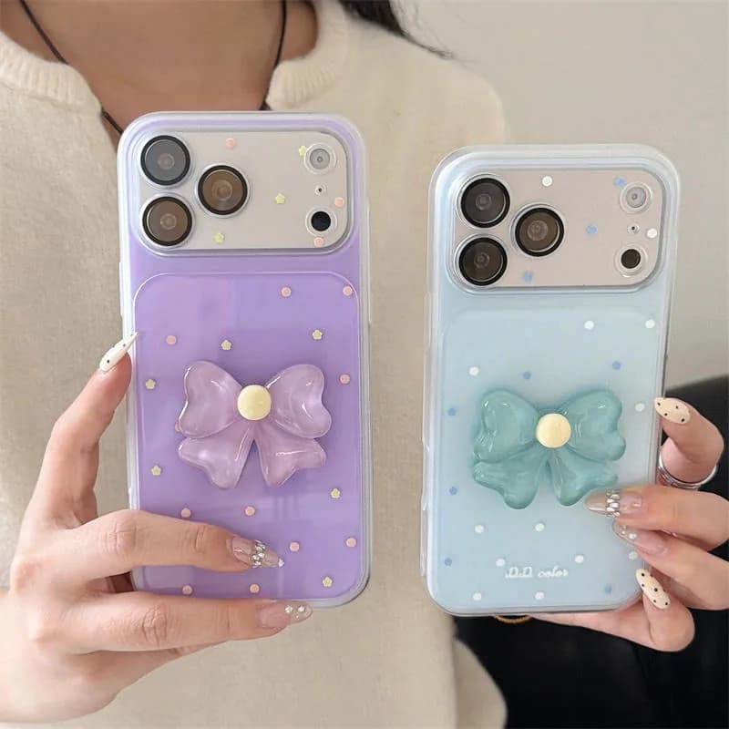 Colorful IMD Bow Flower Mobile Phone case for iPhone