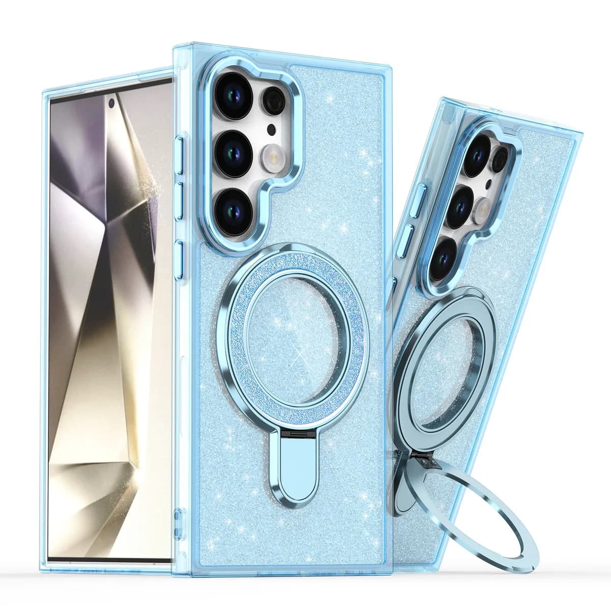 Star Glitter Design Antioxidant Cell Phone Case for Samsung