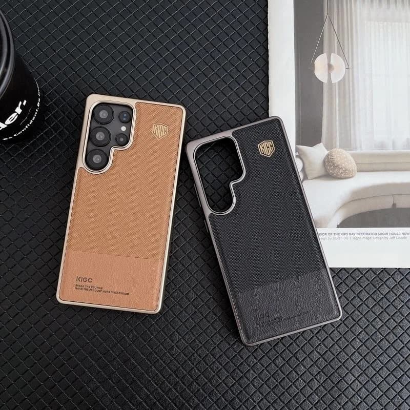 High Quality Hit Color Relief Leather Mobile Phone Case for Samsung S23 S24 S25 Ultra