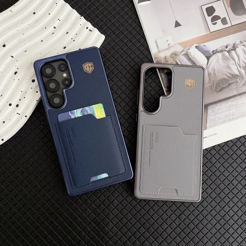 Premium Business PU Leather Wallet Cell Phone Case for Samsung S23 S24 Ultra S25 Plus With Card Holder