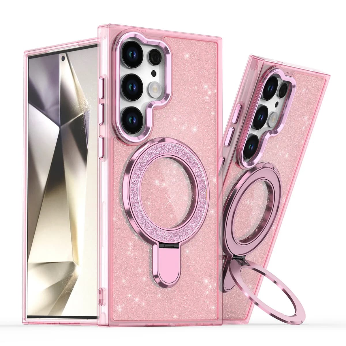Star Glitter Design Antioxidant Cell Phone Case for Samsung