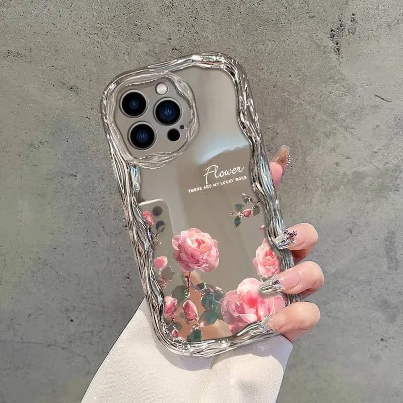 Bulk Cute Design Electroplated Silver TPU Ribbon Bow Bracelet Cell Phone Case for Girls Gift for iPhone 17 air 16 15pro Max case