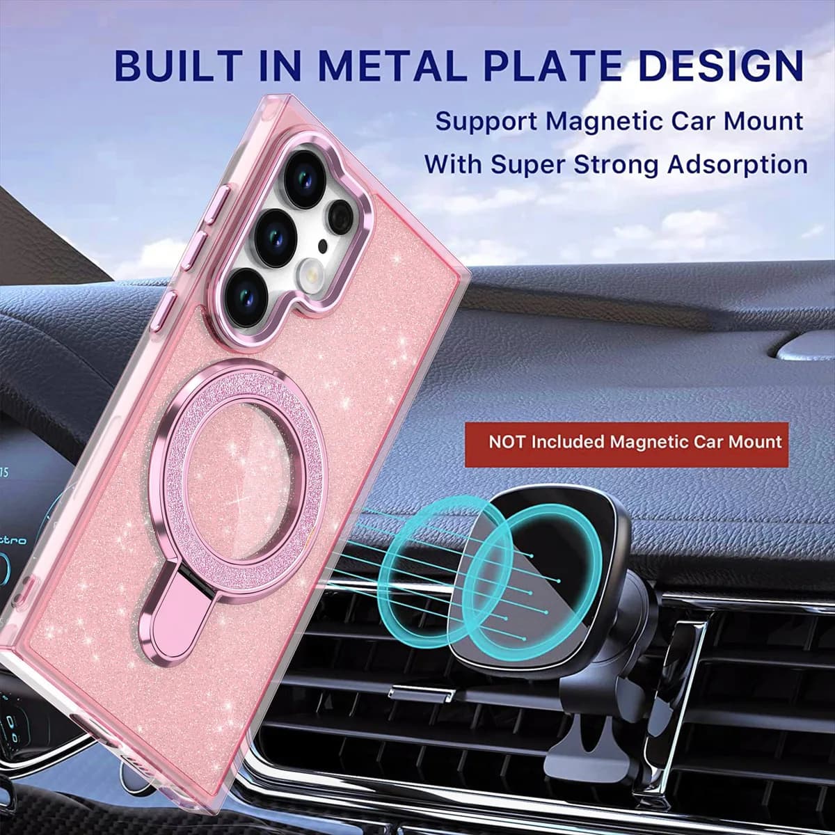 Star Glitter Design Antioxidant Cell Phone Case for Samsung