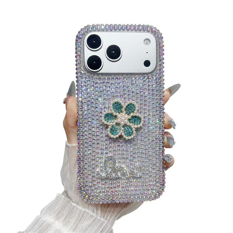 Three-dimensional Diamond-Encrusted Shockproof Mobile Phone Case
