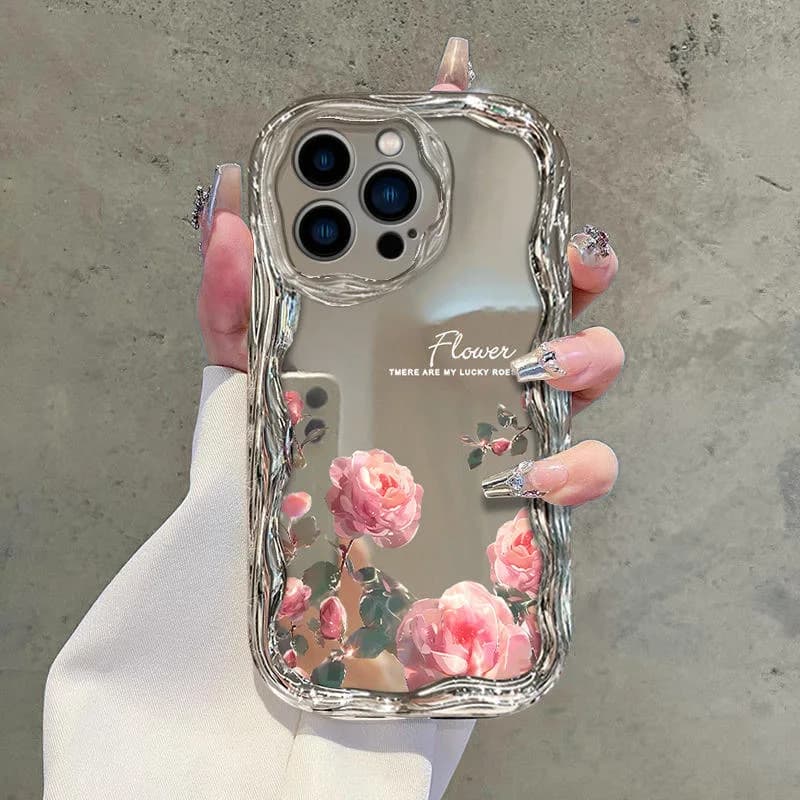 Bulk Cute Design Electroplated Silver TPU Ribbon Bow Bracelet Cell Phone Case for Girls Gift for iPhone 17 air 16 15pro Max case