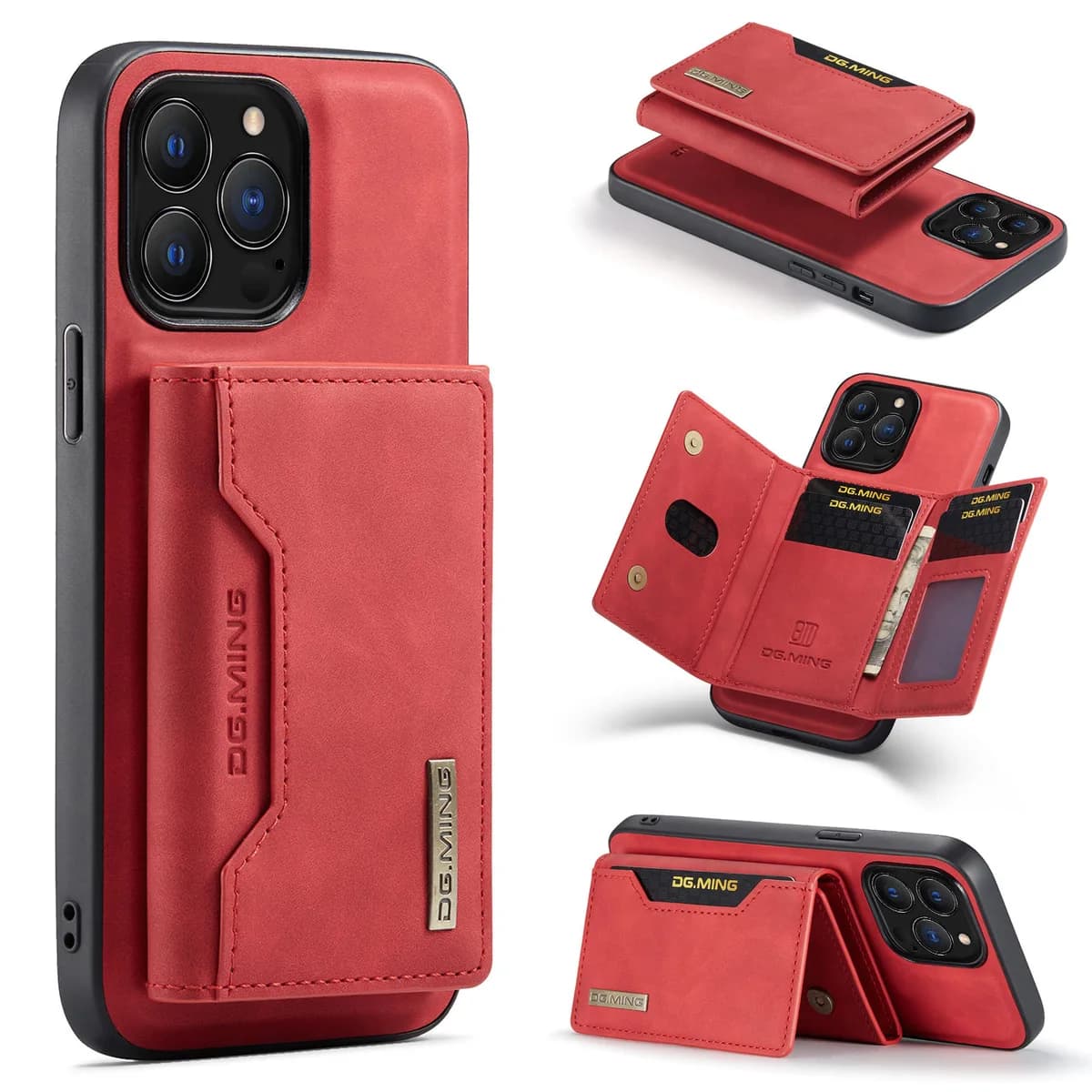 Magnetic PU Leather Wallet Phone Case With Card Holder for iPhone