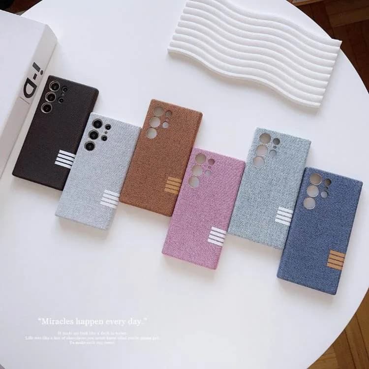 Linen Fabric Magnetic Phone Case