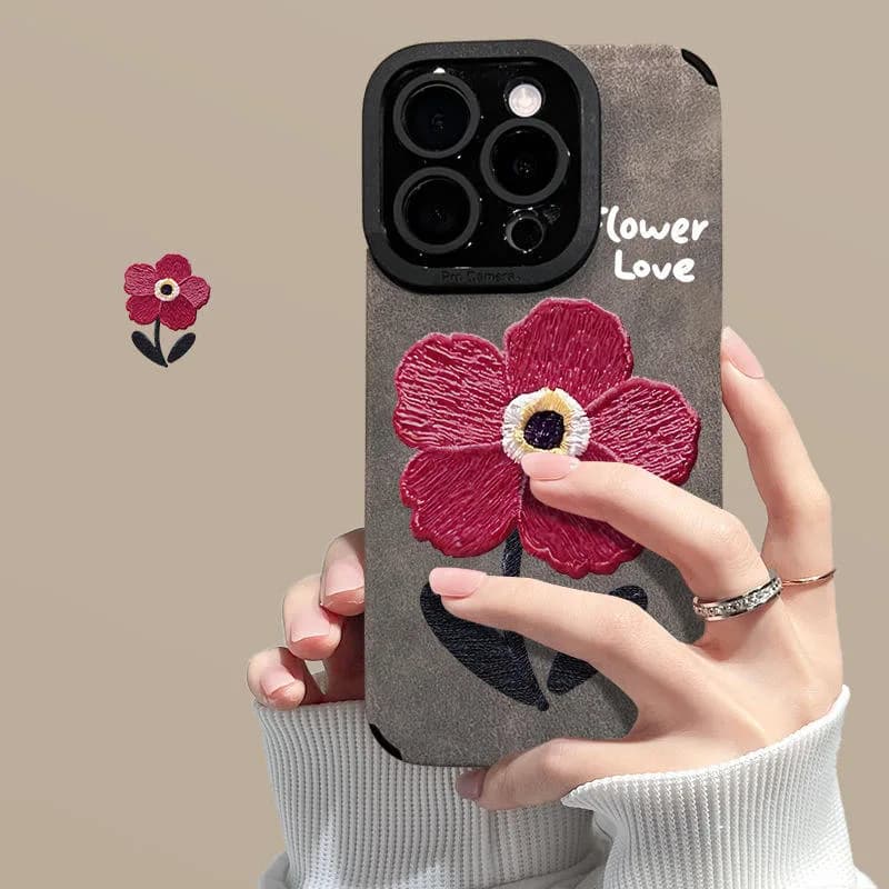 Oil Painting Flower Chain for Apple Mobile Phone Case