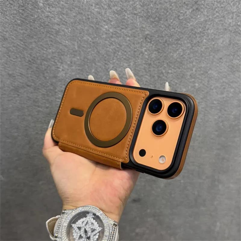 Full Grain Leather Premium Luxury Wallet Case,for iphone