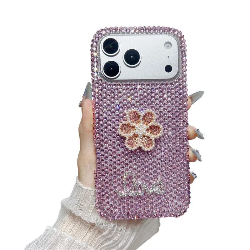Three-dimensional Diamond-Encrusted Shockproof Mobile Phone Case