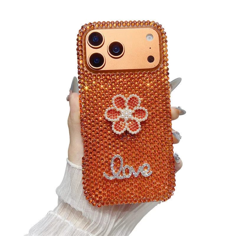 Three-dimensional Diamond-Encrusted Shockproof Mobile Phone Case