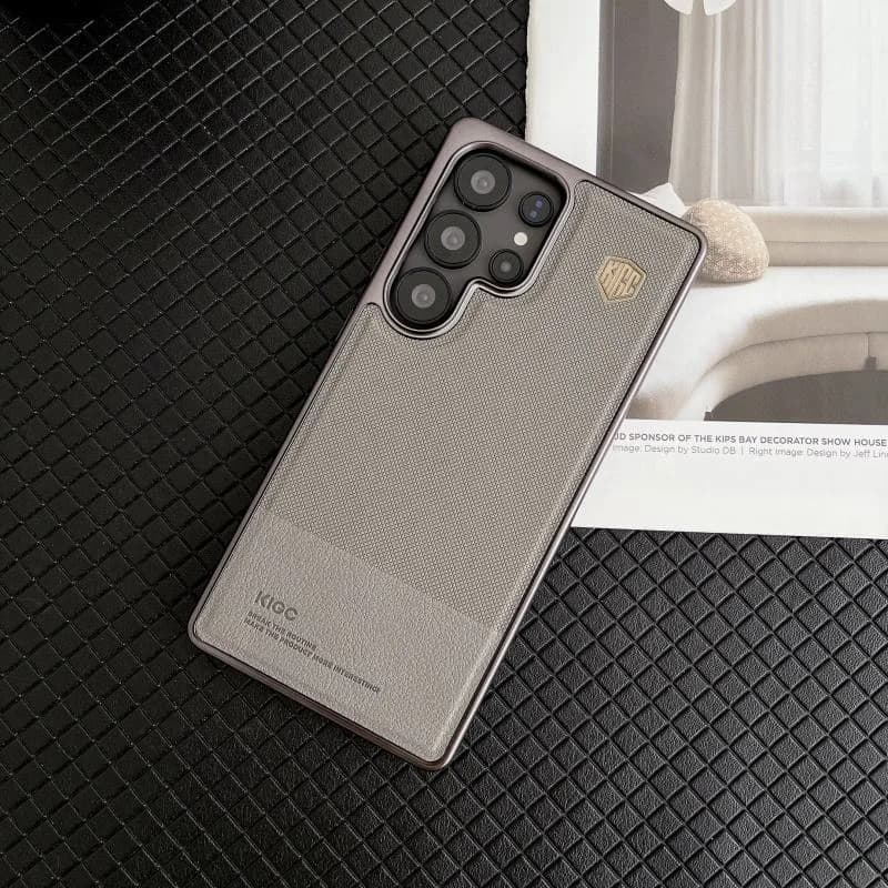 High Quality Hit Color Relief Leather Mobile Phone Case for Samsung S23 S24 S25 Ultra