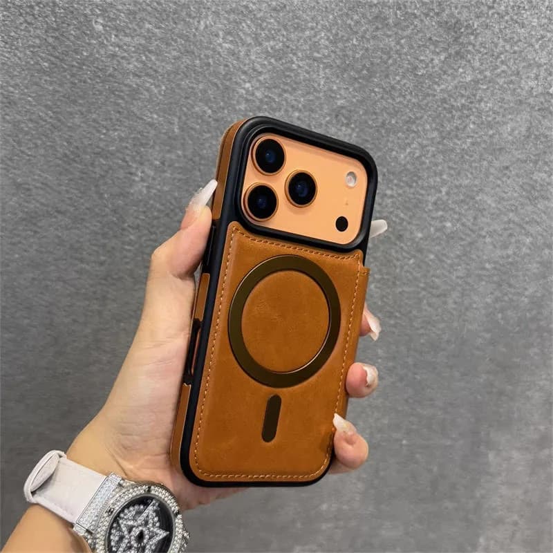 Full Grain Leather Premium Luxury Wallet Case,for iphone