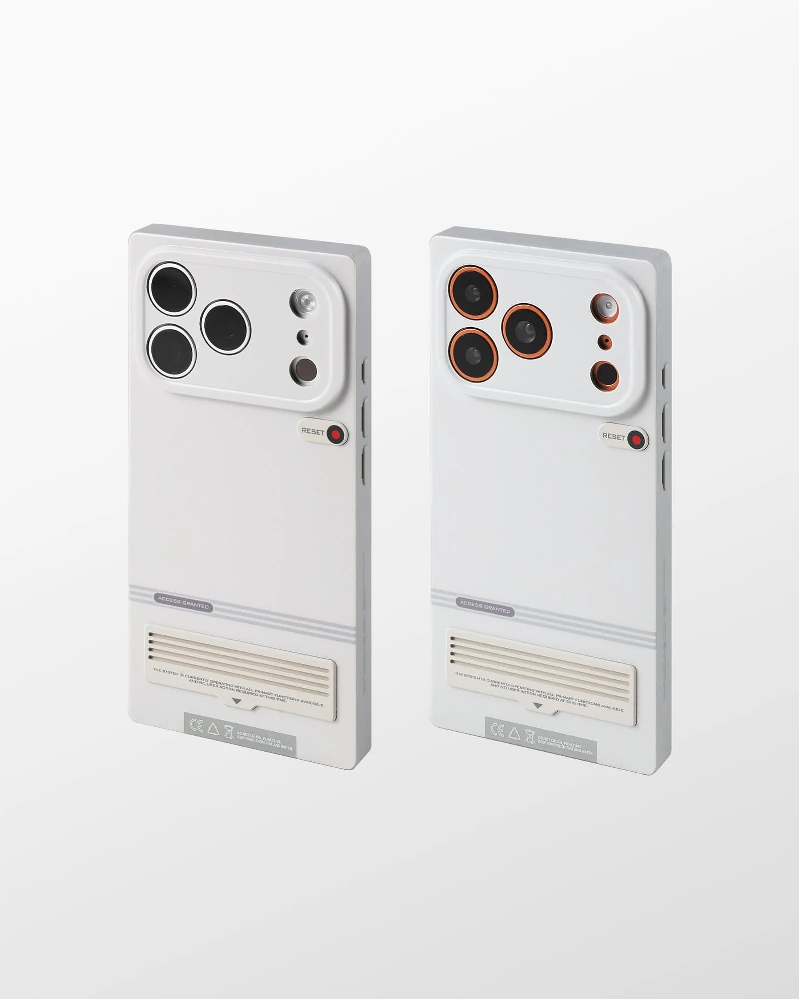 WAKCAS Gray Square Retro Terminal MagSafe iPhone Case
