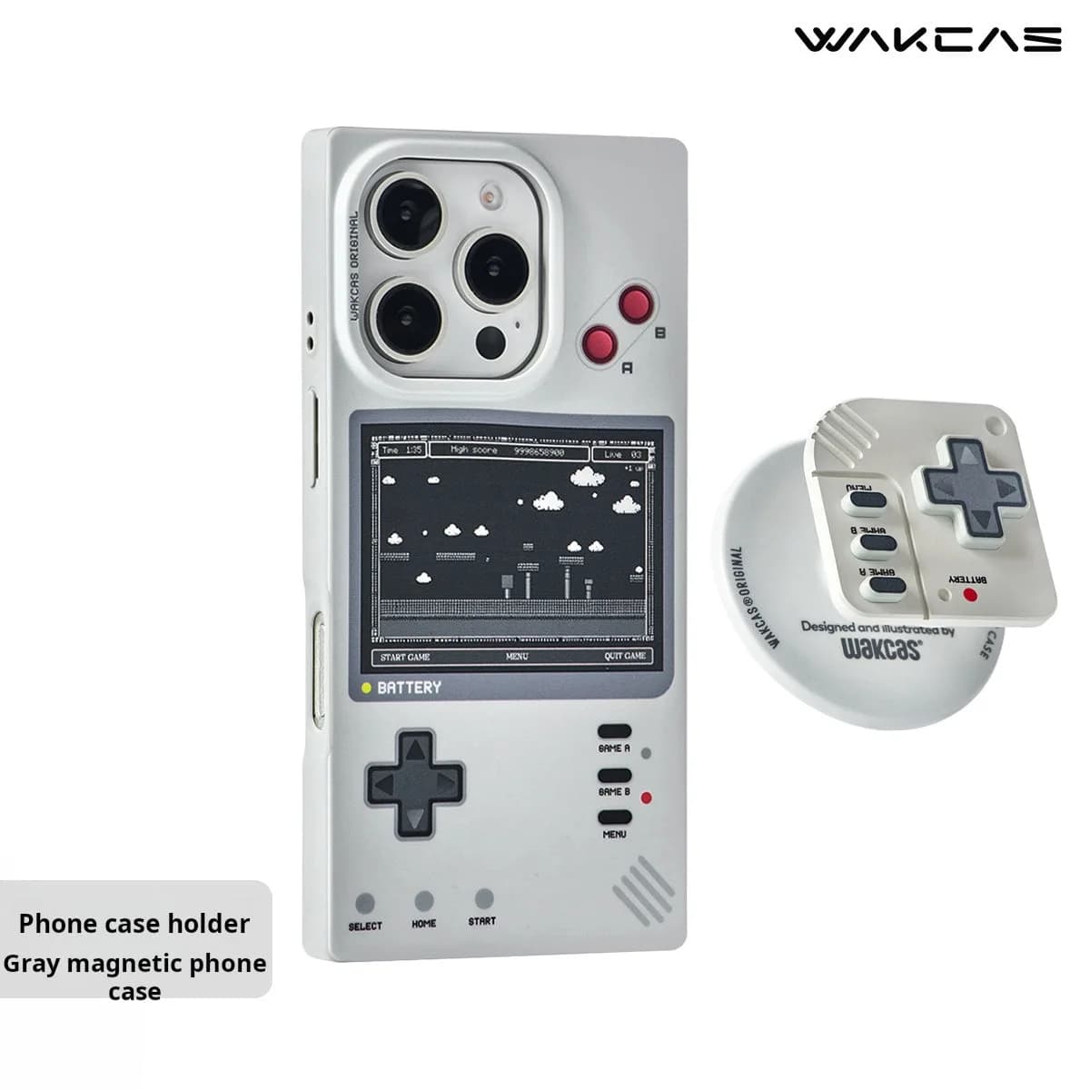 Wakcas Retro Gaming iPhone 17/16/15 Pro Max Case – Matte & Mechanical Style