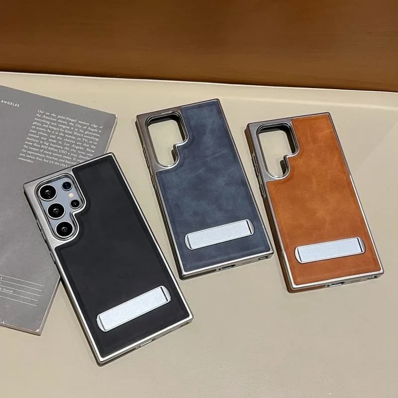High Quality Electroplated Leather Case for Samsung