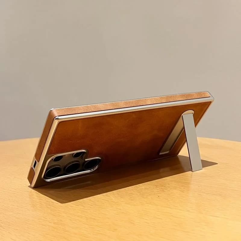 High Quality Electroplated Leather Case for Samsung