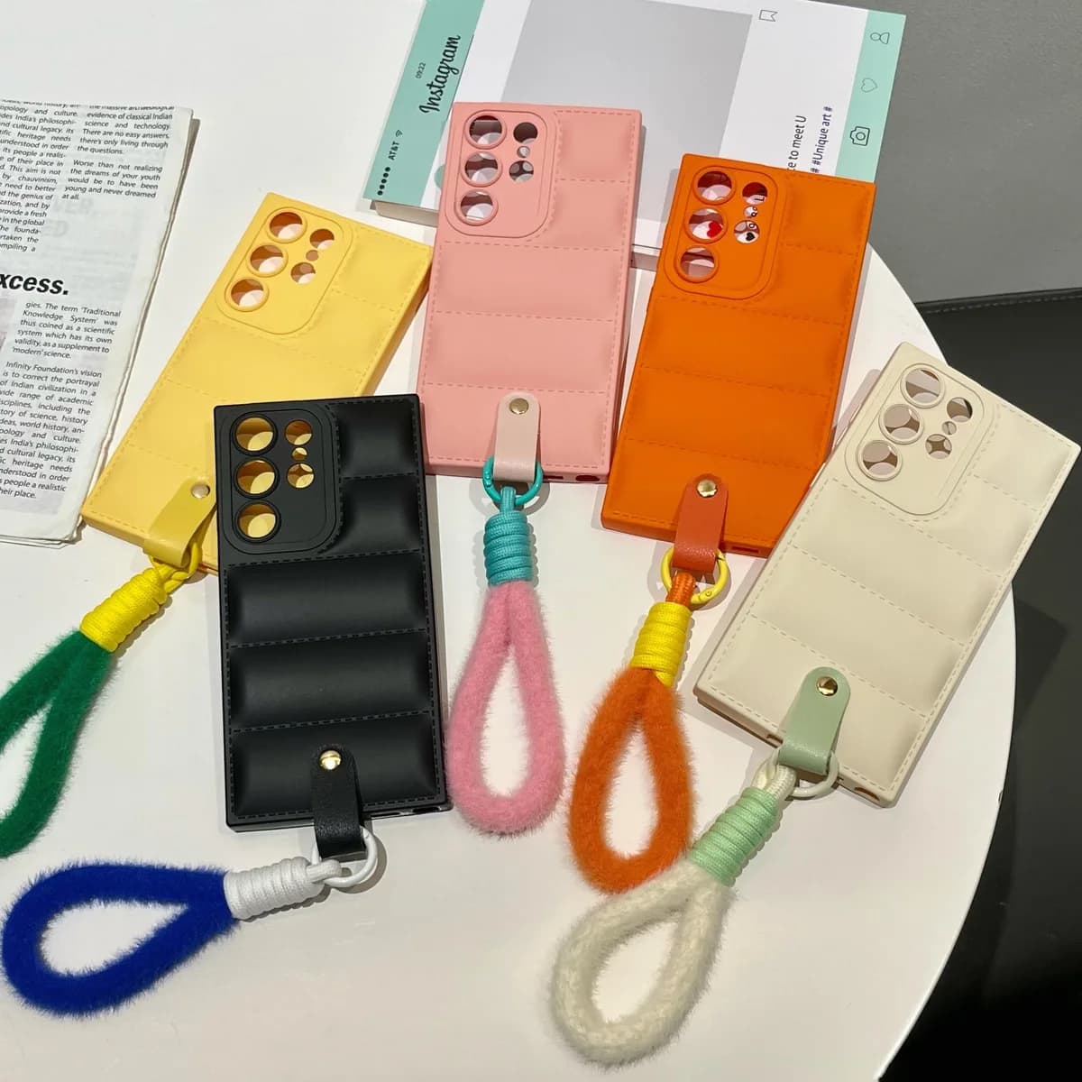 Down Hand Rope Soft Silicone Phone Case