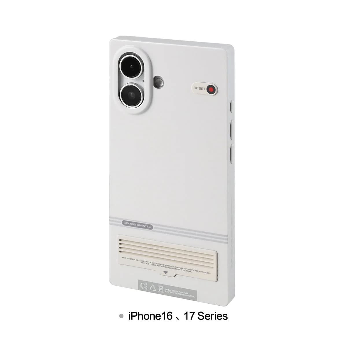 WAKCAS Gray Square Retro Terminal MagSafe iPhone Case