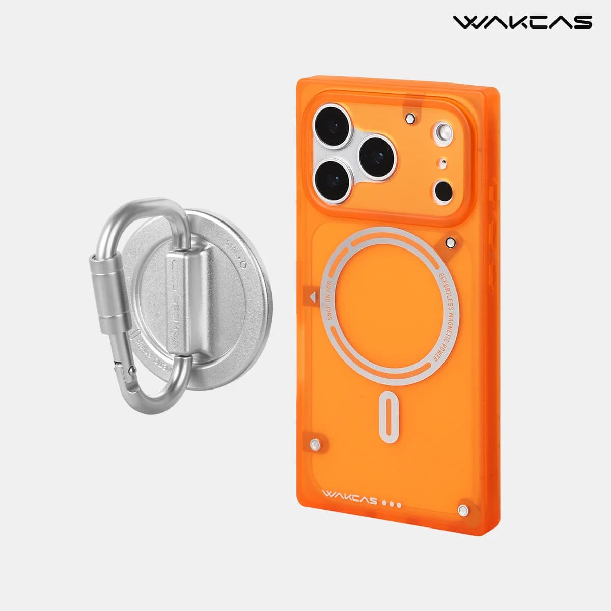 WAKCAS Matte Semi-Transparent Magnetic Square Case for iPhone 17 Series | MagSafe