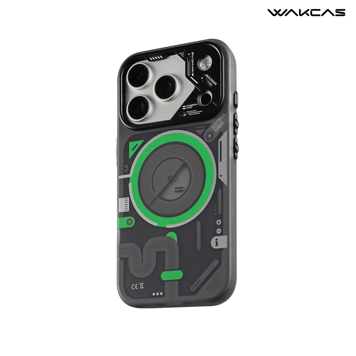 Wakcas Color-block Mechanical iPhone Case - Trendy Matte Magnetic Original Design Couple Edition
