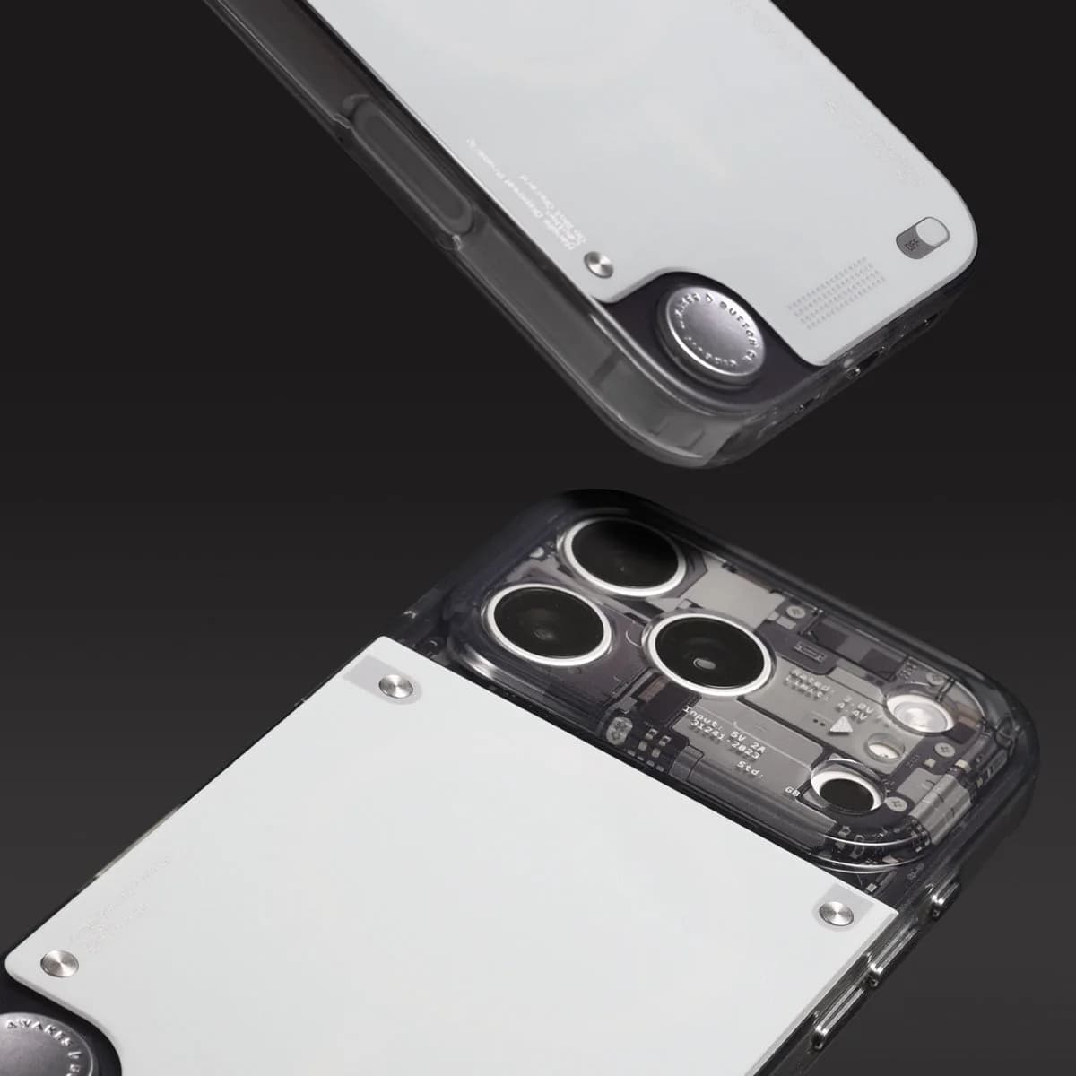 WAKCAS Gloss Black See-Through MagSafe iPhone Case