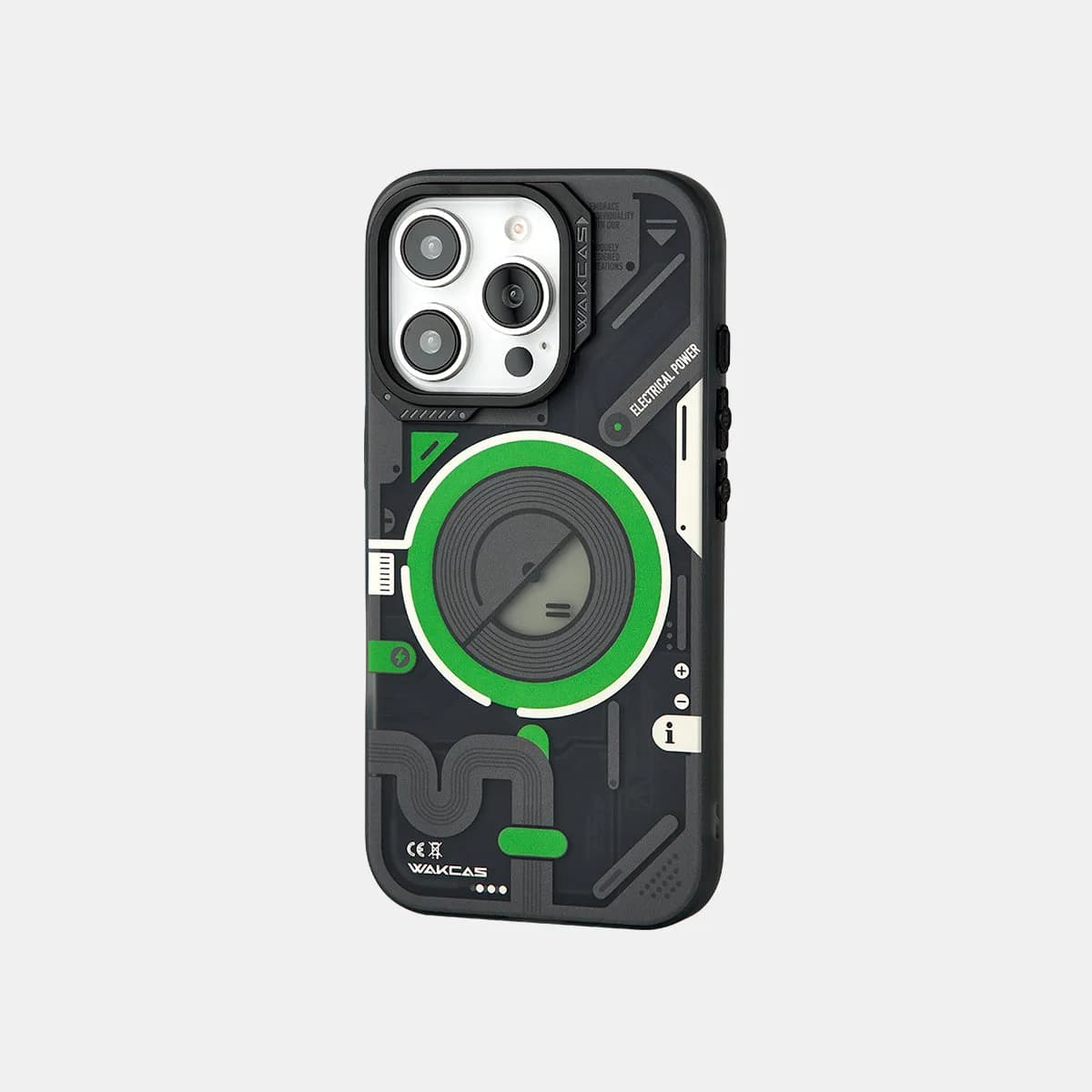 Wakcas Color-block Mechanical iPhone Case - Trendy Matte Magnetic Original Design Couple Edition