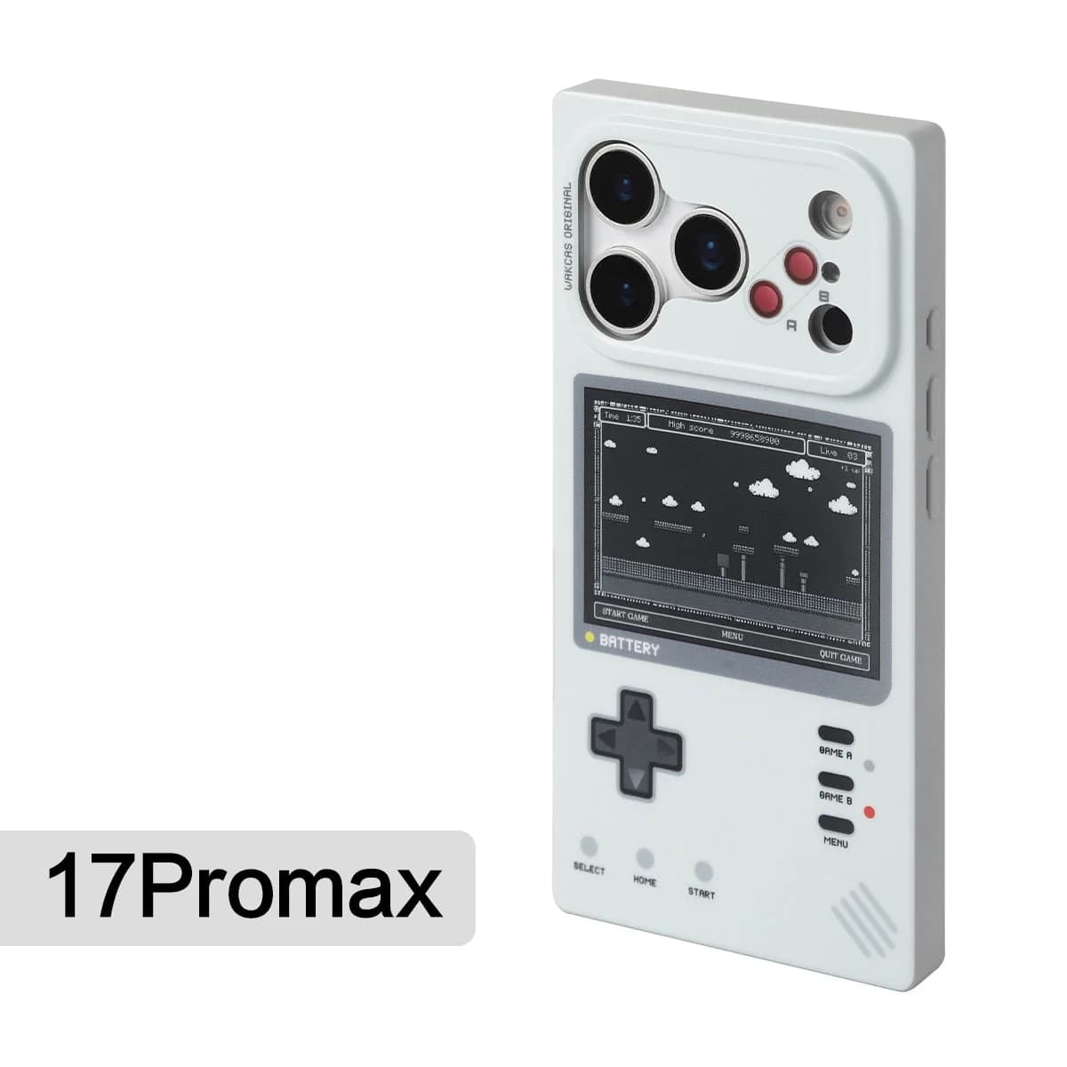 Wakcas Retro Gaming iPhone 17/16/15 Pro Max Case – Matte & Mechanical Style